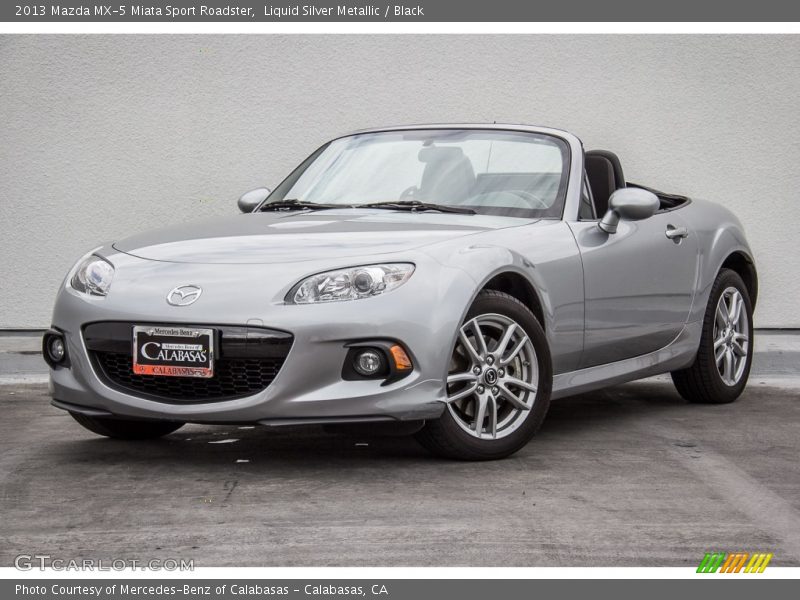 Liquid Silver Metallic / Black 2013 Mazda MX-5 Miata Sport Roadster