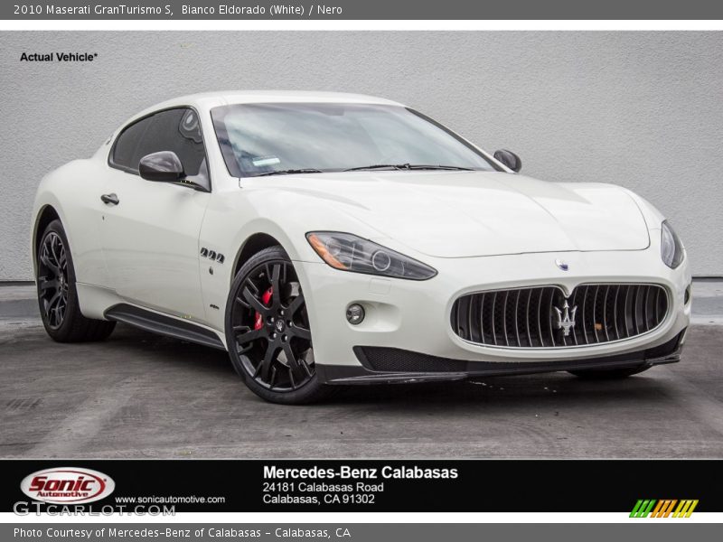 Bianco Eldorado (White) / Nero 2010 Maserati GranTurismo S