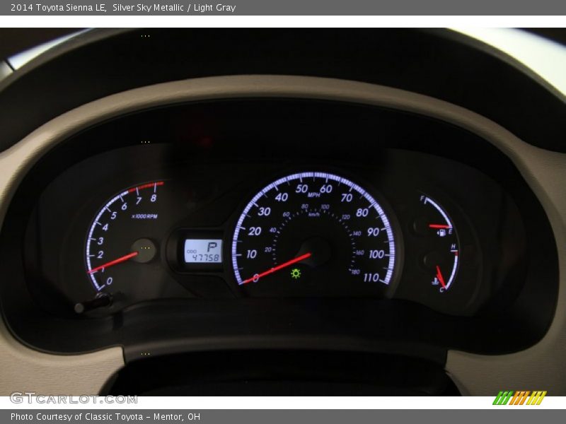 Silver Sky Metallic / Light Gray 2014 Toyota Sienna LE