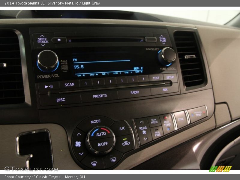 Silver Sky Metallic / Light Gray 2014 Toyota Sienna LE