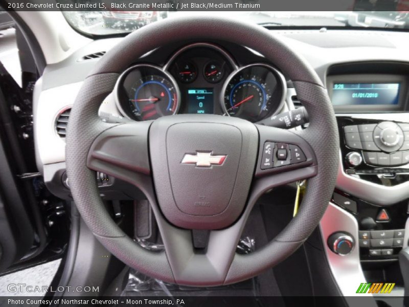 Black Granite Metallic / Jet Black/Medium Titanium 2016 Chevrolet Cruze Limited LS