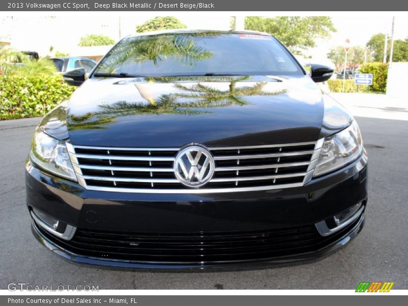 Deep Black Metallic / Desert Beige/Black 2013 Volkswagen CC Sport