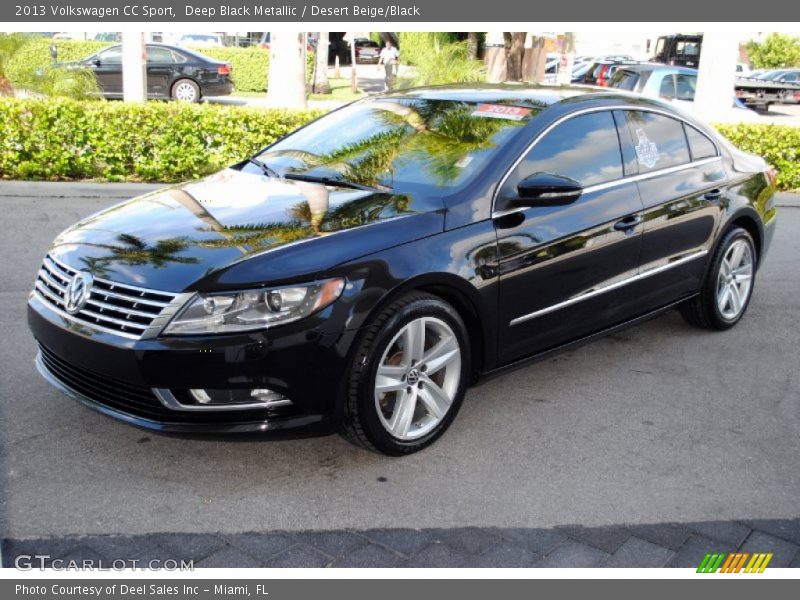 Deep Black Metallic / Desert Beige/Black 2013 Volkswagen CC Sport