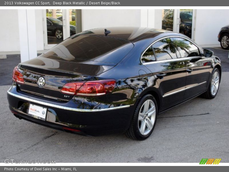Deep Black Metallic / Desert Beige/Black 2013 Volkswagen CC Sport