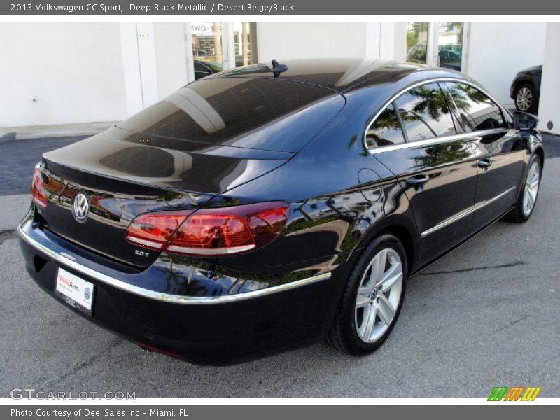 Deep Black Metallic / Desert Beige/Black 2013 Volkswagen CC Sport