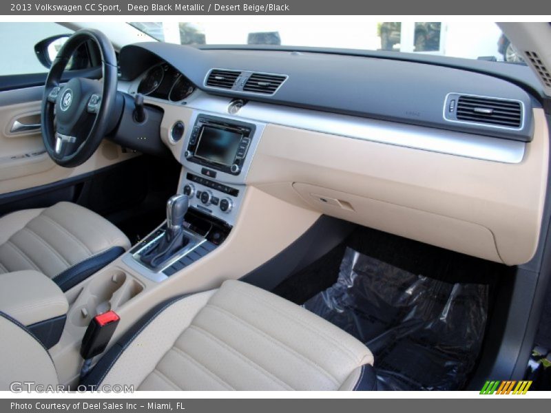 Deep Black Metallic / Desert Beige/Black 2013 Volkswagen CC Sport