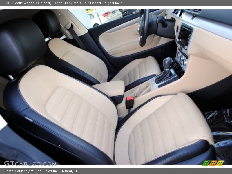 Deep Black Metallic / Desert Beige/Black 2013 Volkswagen CC Sport