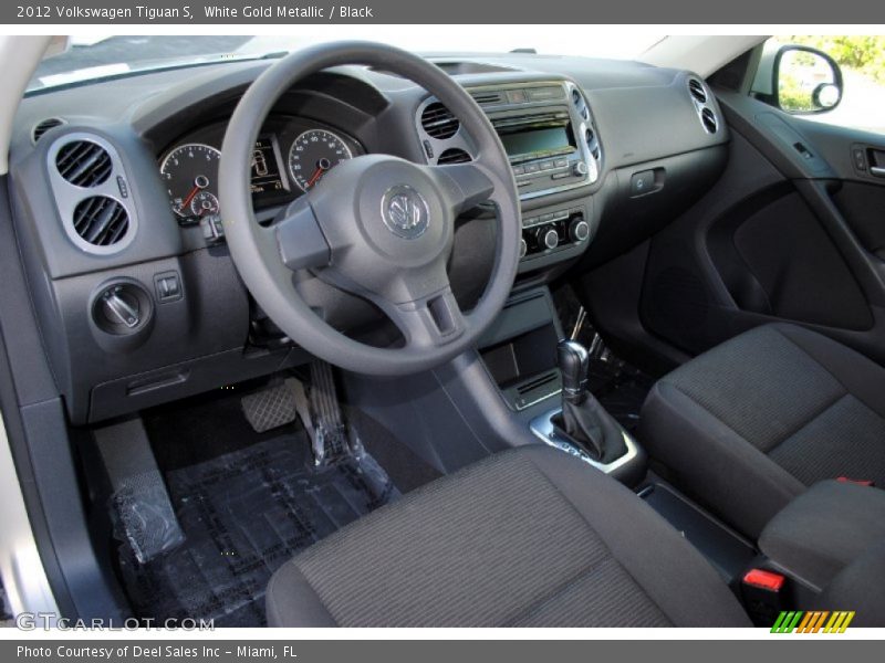 White Gold Metallic / Black 2012 Volkswagen Tiguan S