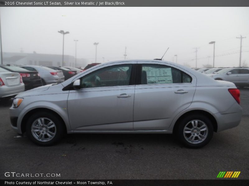 Silver Ice Metallic / Jet Black/Brick 2016 Chevrolet Sonic LT Sedan