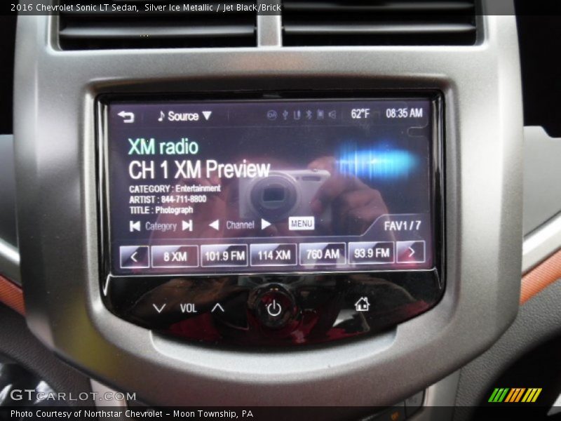 Silver Ice Metallic / Jet Black/Brick 2016 Chevrolet Sonic LT Sedan