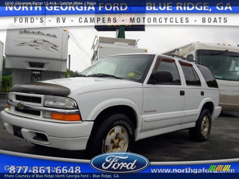 Summit White / Beige 2000 Chevrolet Blazer LS 4x4