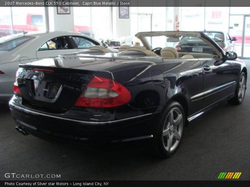 Capri Blue Metallic / Stone 2007 Mercedes-Benz CLK 550 Cabriolet