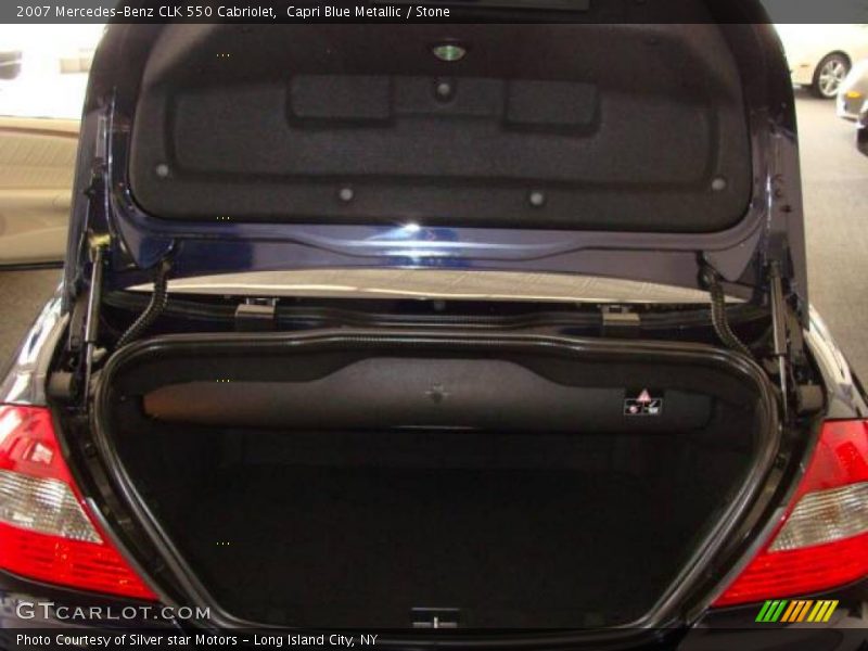 Capri Blue Metallic / Stone 2007 Mercedes-Benz CLK 550 Cabriolet