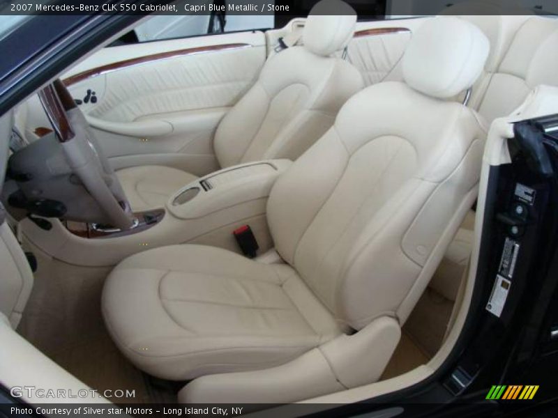 Capri Blue Metallic / Stone 2007 Mercedes-Benz CLK 550 Cabriolet