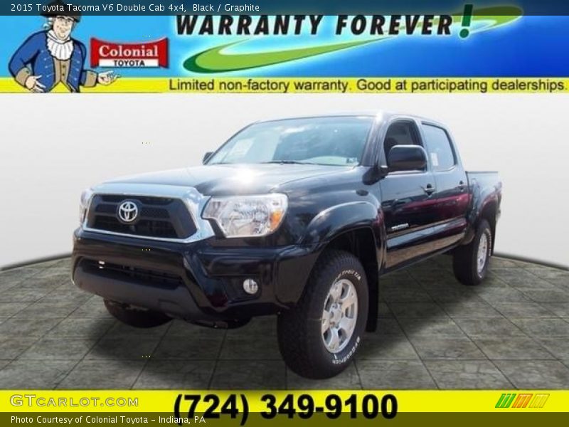 Black / Graphite 2015 Toyota Tacoma V6 Double Cab 4x4