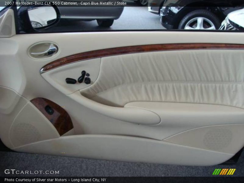 Capri Blue Metallic / Stone 2007 Mercedes-Benz CLK 550 Cabriolet