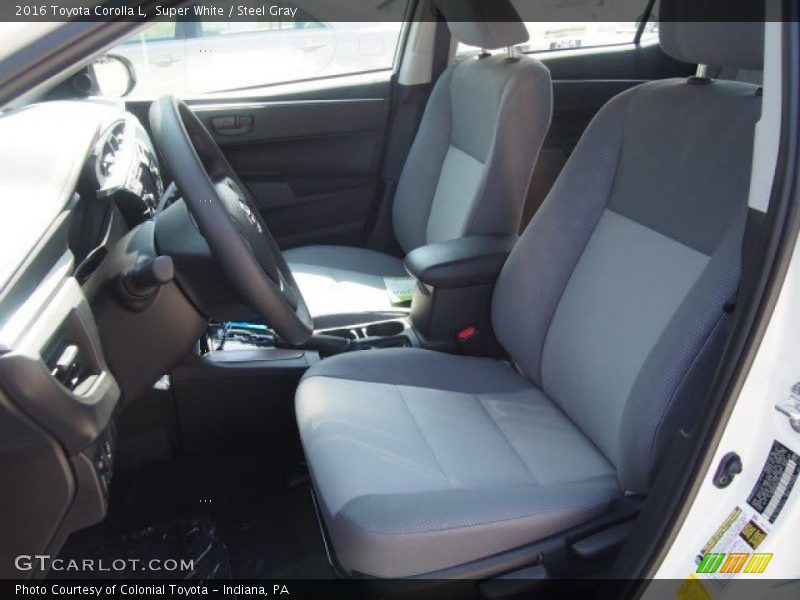 Front Seat of 2016 Corolla L