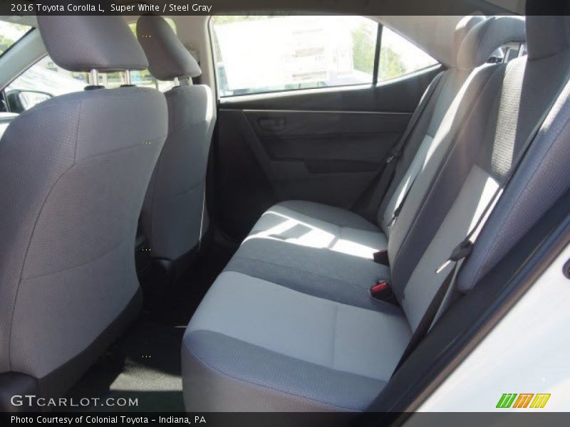 Rear Seat of 2016 Corolla L