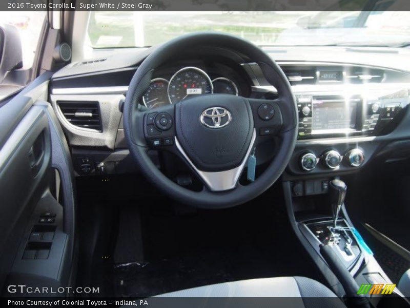 Dashboard of 2016 Corolla L