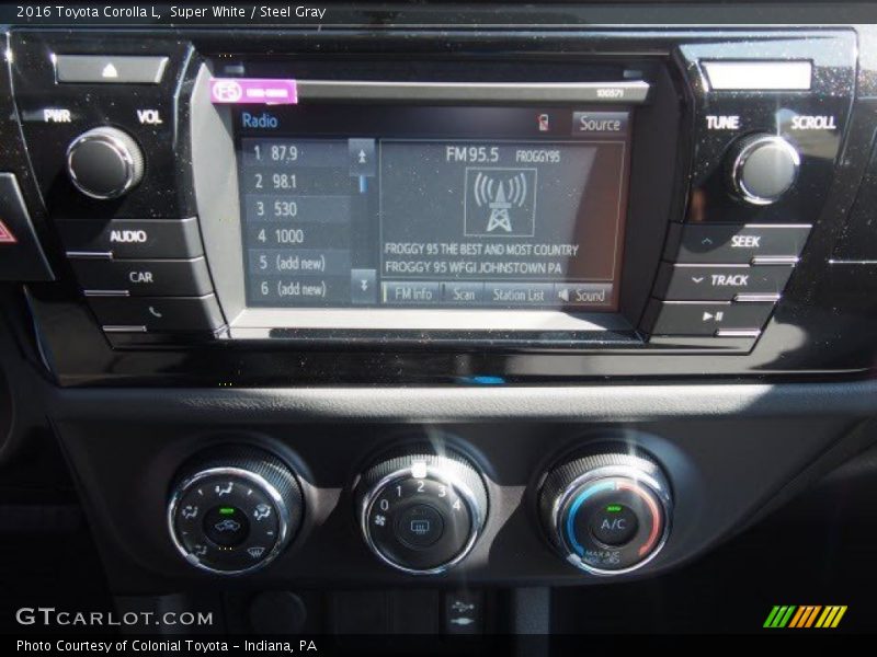 Controls of 2016 Corolla L
