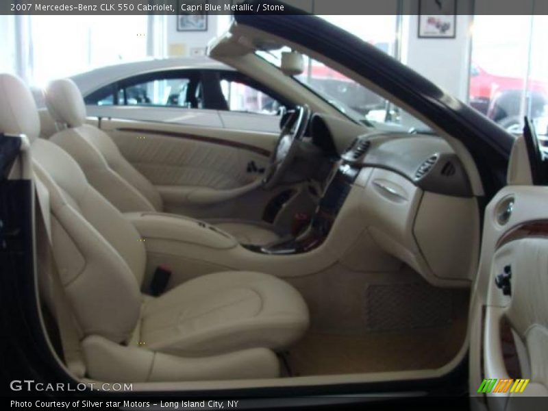 Capri Blue Metallic / Stone 2007 Mercedes-Benz CLK 550 Cabriolet