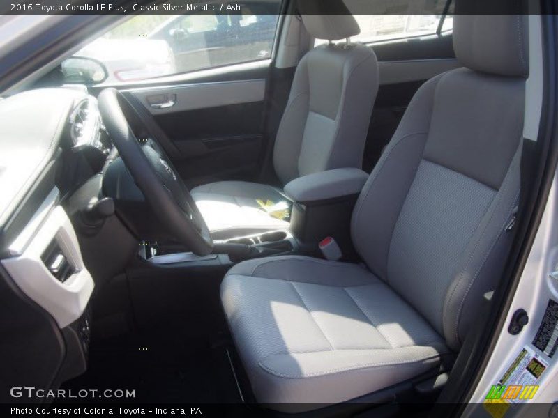 Front Seat of 2016 Corolla LE Plus