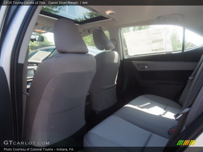 Rear Seat of 2016 Corolla LE Plus