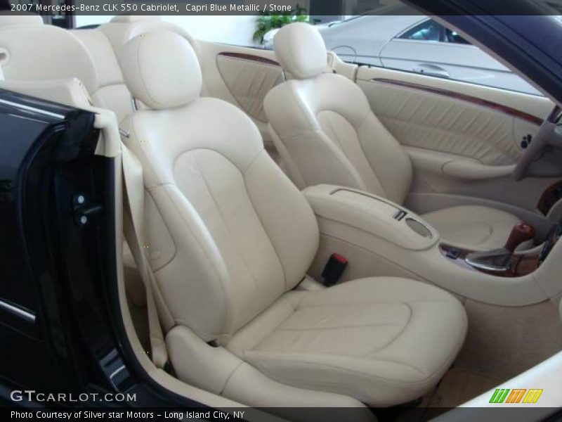 Capri Blue Metallic / Stone 2007 Mercedes-Benz CLK 550 Cabriolet