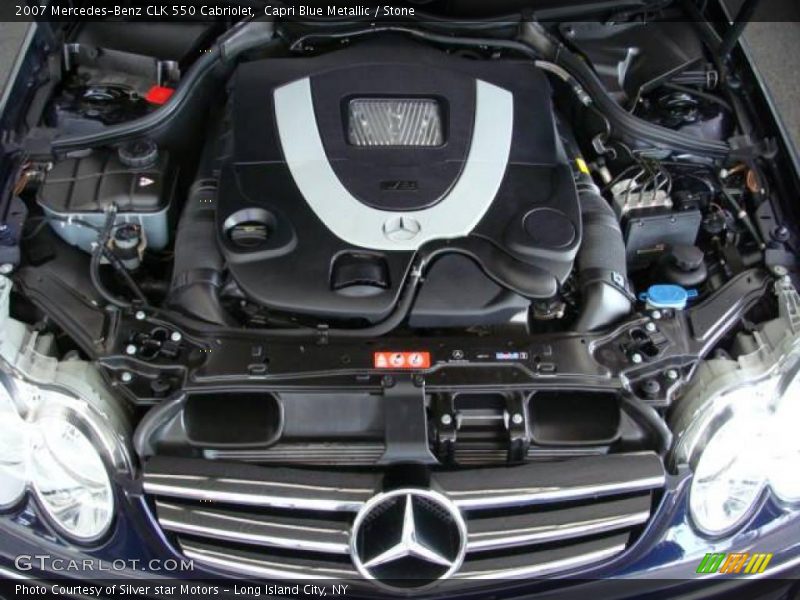 Capri Blue Metallic / Stone 2007 Mercedes-Benz CLK 550 Cabriolet