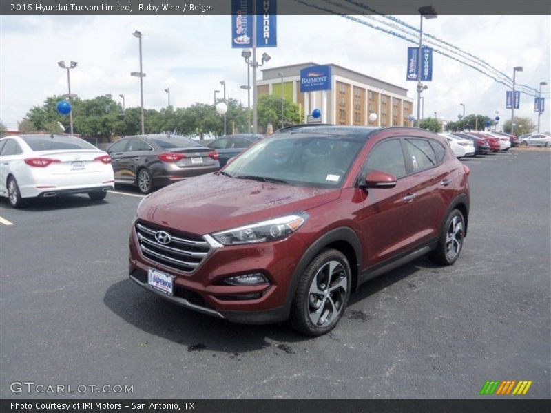 Ruby Wine / Beige 2016 Hyundai Tucson Limited