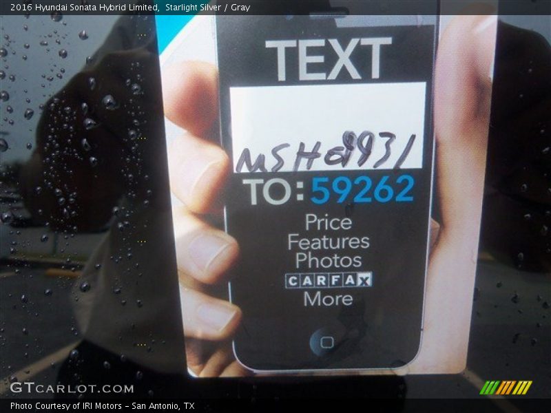 Starlight Silver / Gray 2016 Hyundai Sonata Hybrid Limited