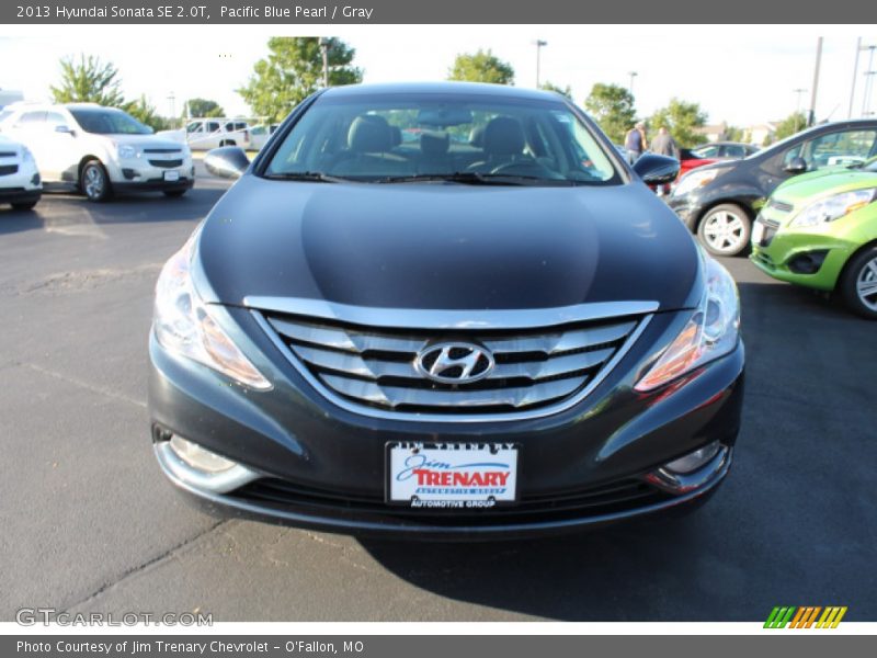 Pacific Blue Pearl / Gray 2013 Hyundai Sonata SE 2.0T