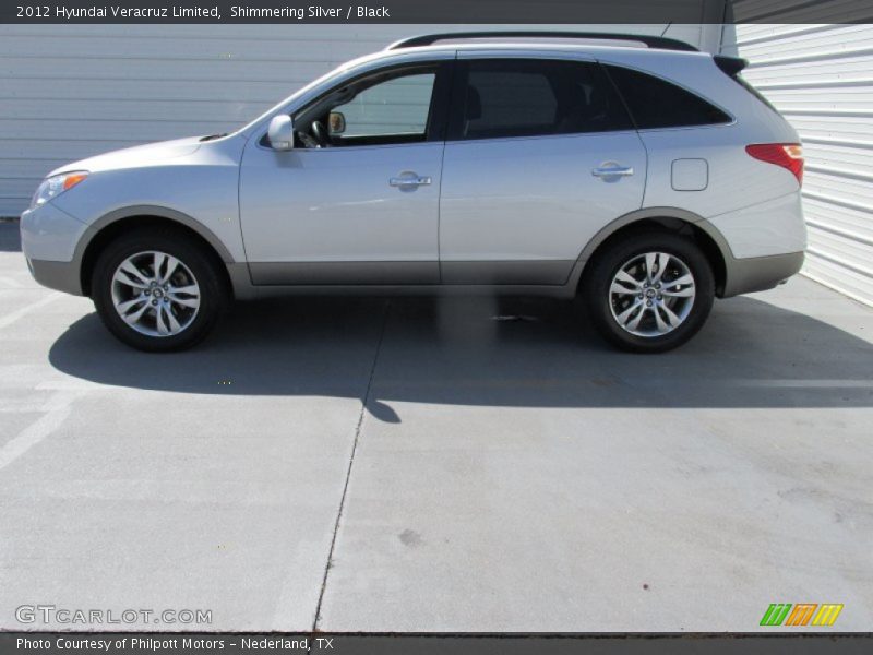 Shimmering Silver / Black 2012 Hyundai Veracruz Limited