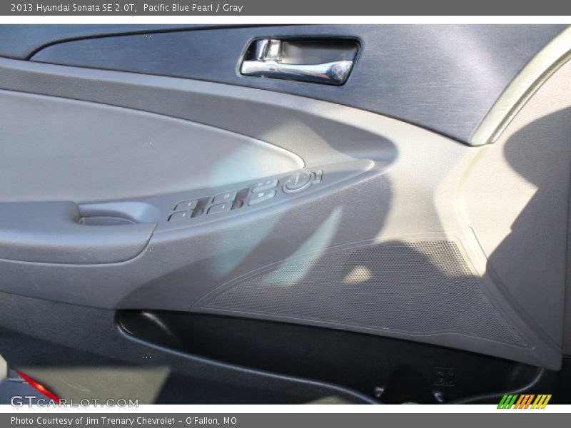 Pacific Blue Pearl / Gray 2013 Hyundai Sonata SE 2.0T