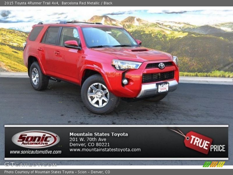 Barcelona Red Metallic / Black 2015 Toyota 4Runner Trail 4x4