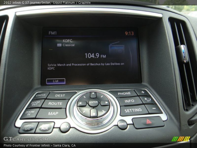 Liquid Platinum / Graphite 2012 Infiniti G 37 Journey Sedan