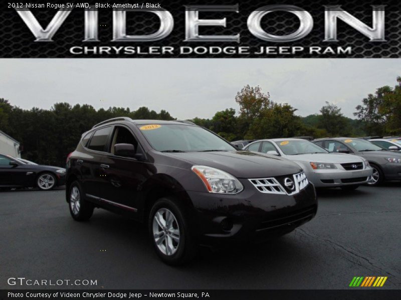 Black Amethyst / Black 2012 Nissan Rogue SV AWD