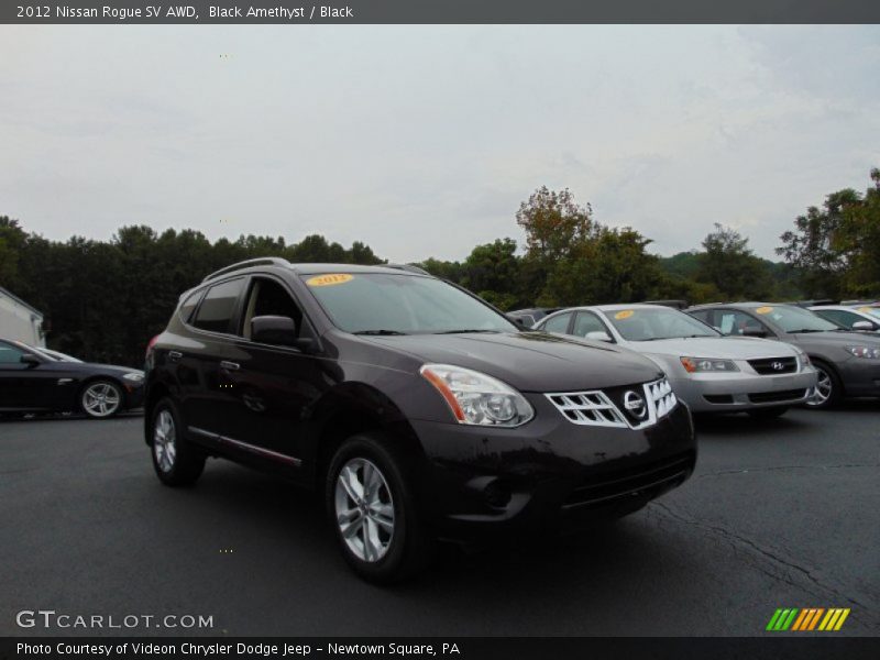 Black Amethyst / Black 2012 Nissan Rogue SV AWD
