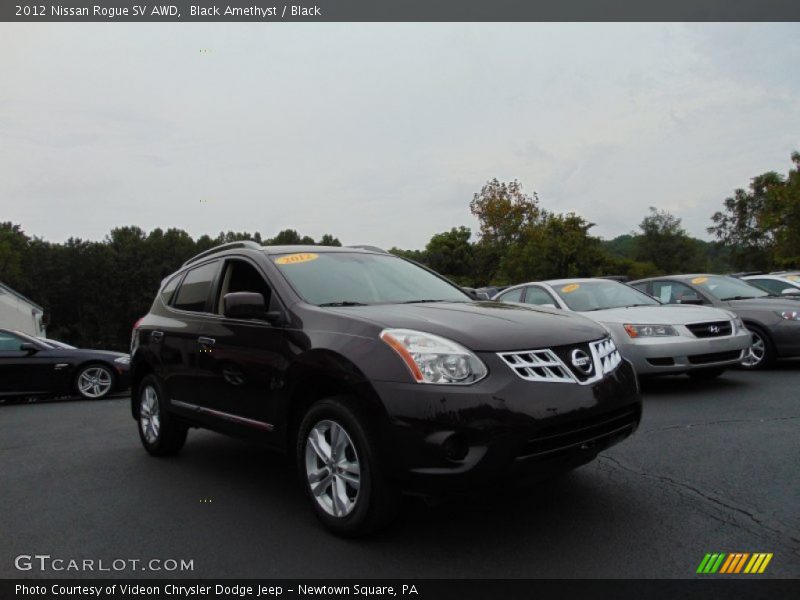 Black Amethyst / Black 2012 Nissan Rogue SV AWD