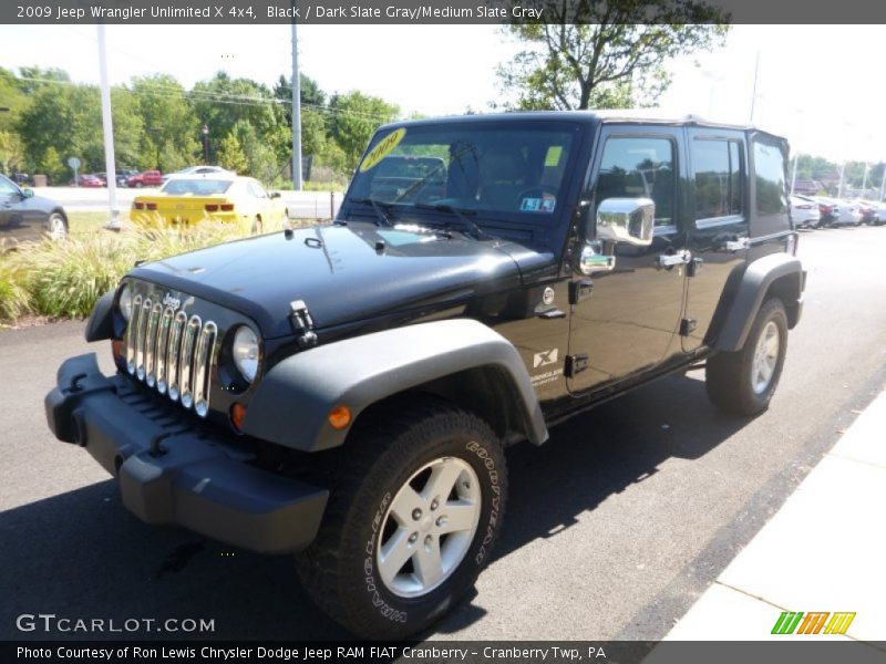 Black / Dark Slate Gray/Medium Slate Gray 2009 Jeep Wrangler Unlimited X 4x4