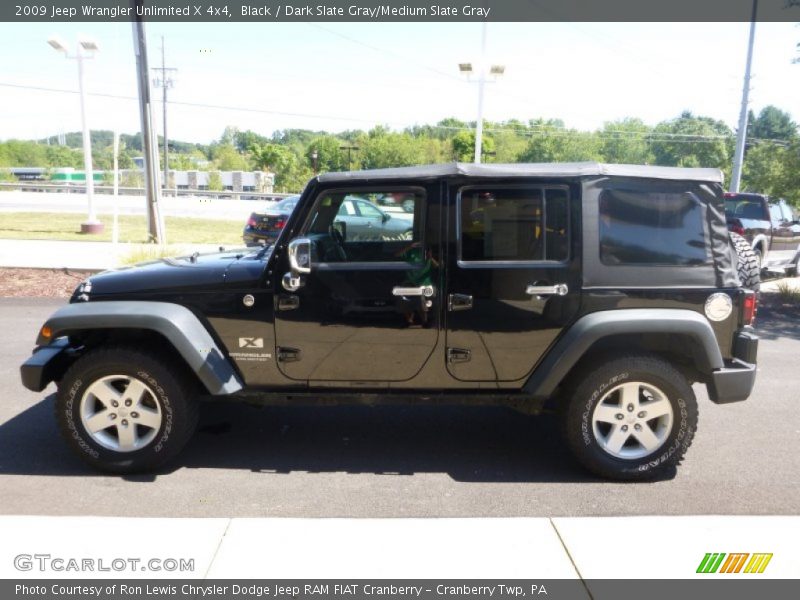 Black / Dark Slate Gray/Medium Slate Gray 2009 Jeep Wrangler Unlimited X 4x4