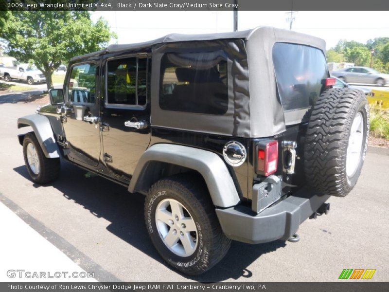 Black / Dark Slate Gray/Medium Slate Gray 2009 Jeep Wrangler Unlimited X 4x4