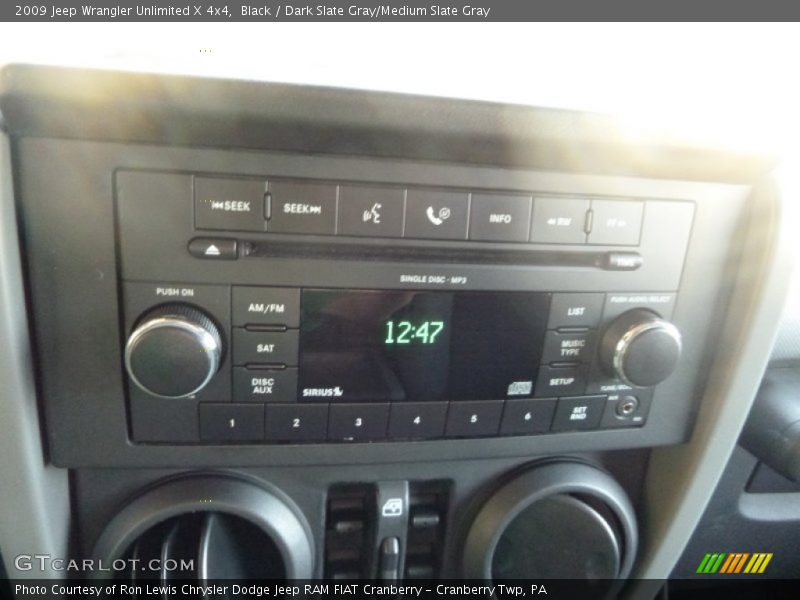 Black / Dark Slate Gray/Medium Slate Gray 2009 Jeep Wrangler Unlimited X 4x4