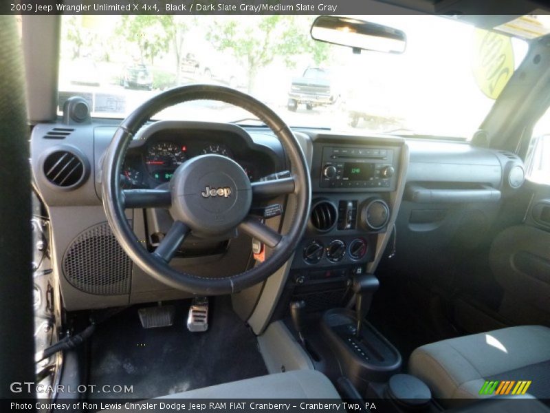 Black / Dark Slate Gray/Medium Slate Gray 2009 Jeep Wrangler Unlimited X 4x4