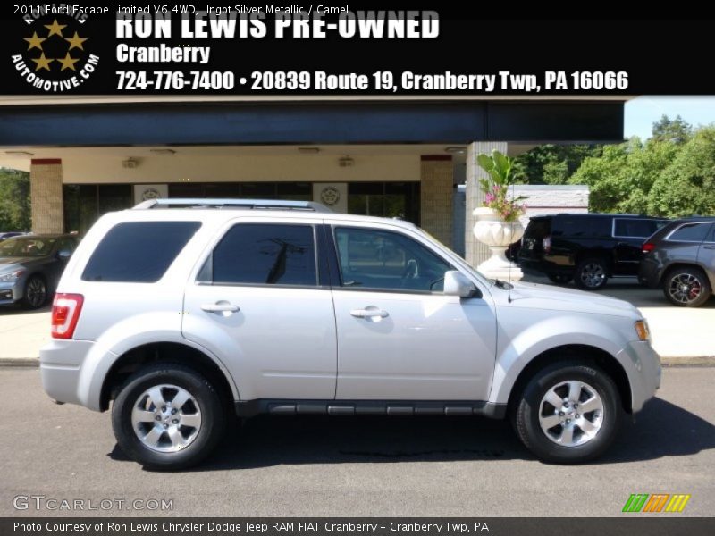 Ingot Silver Metallic / Camel 2011 Ford Escape Limited V6 4WD