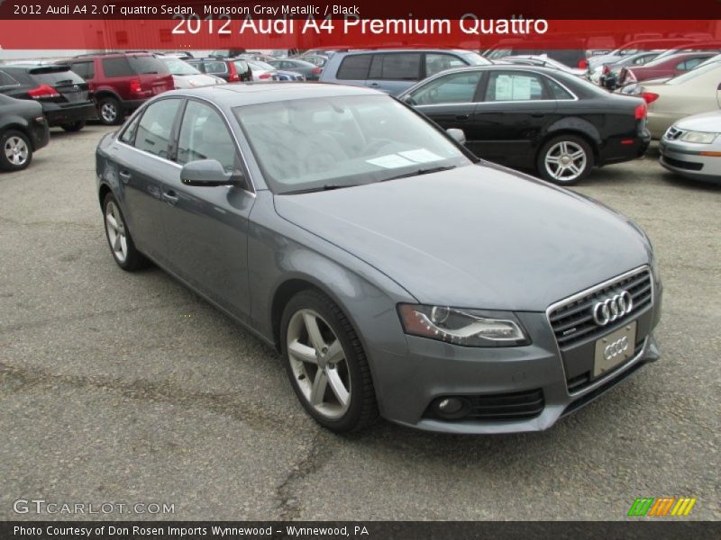 Monsoon Gray Metallic / Black 2012 Audi A4 2.0T quattro Sedan