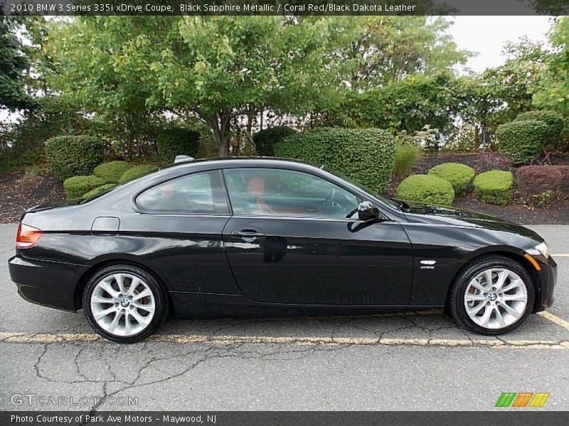 Black Sapphire Metallic / Coral Red/Black Dakota Leather 2010 BMW 3 Series 335i xDrive Coupe