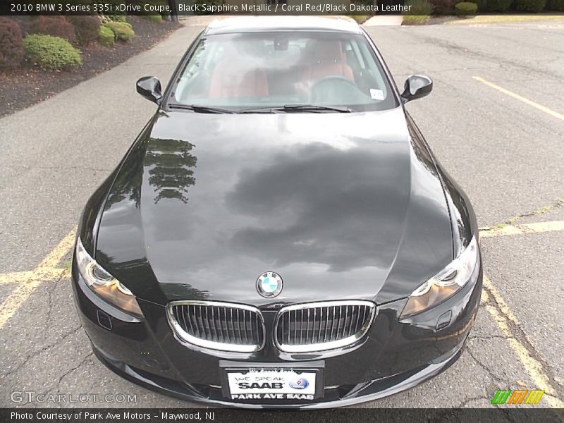 Black Sapphire Metallic / Coral Red/Black Dakota Leather 2010 BMW 3 Series 335i xDrive Coupe