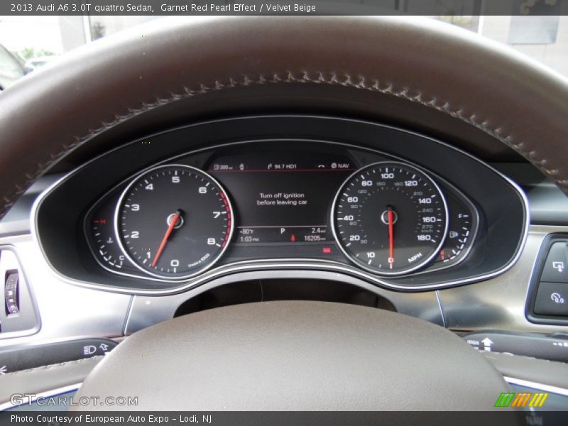 Garnet Red Pearl Effect / Velvet Beige 2013 Audi A6 3.0T quattro Sedan