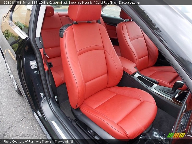 Black Sapphire Metallic / Coral Red/Black Dakota Leather 2010 BMW 3 Series 335i xDrive Coupe